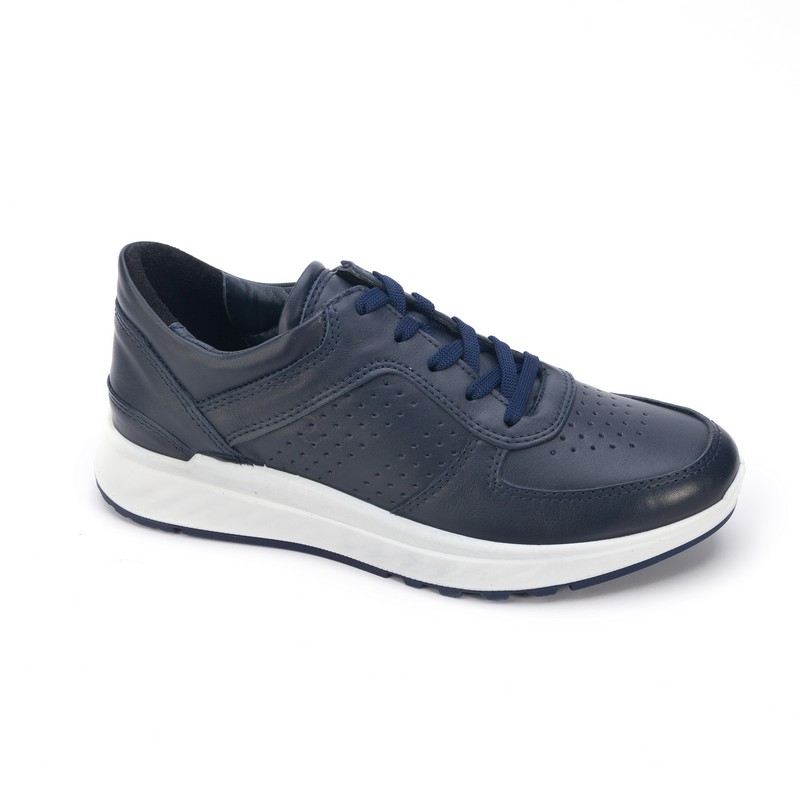 7139-navy-shorlot Полуботинки жен.кожа-кожа темно-синий